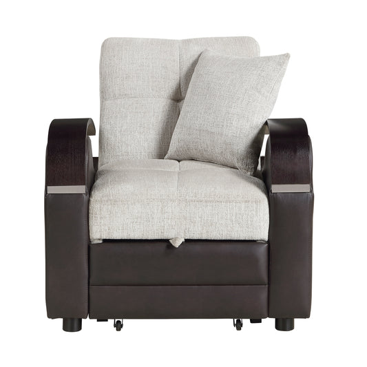 Hybrid Chair with Pull-out Bed and Click Motion Back