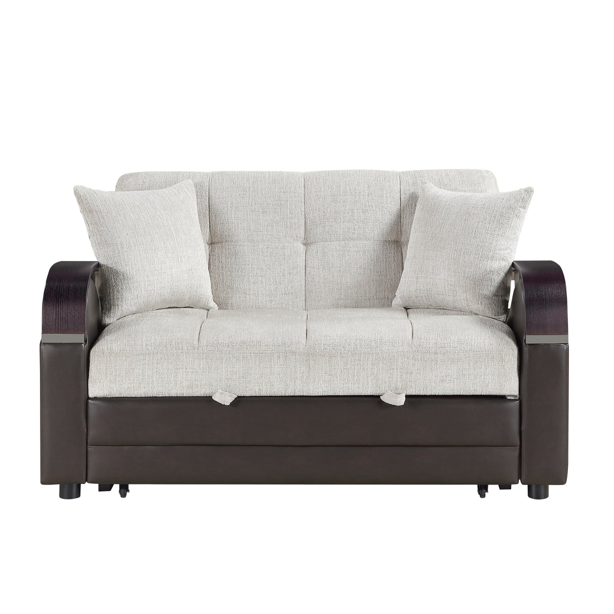 Hybrid Love Seat with Pull-out Bed and Click Motion Back