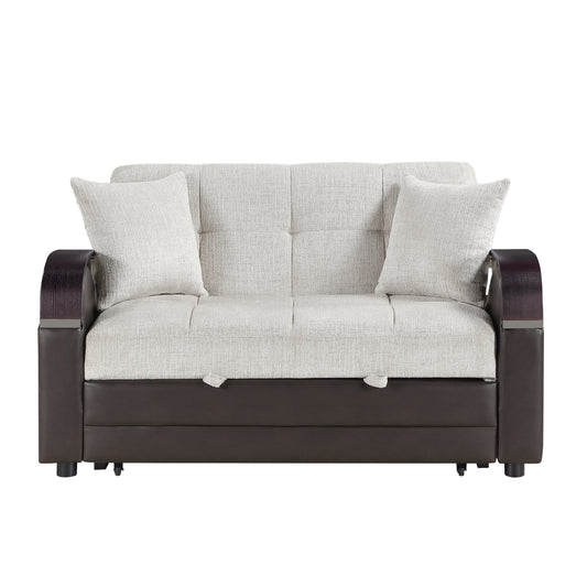 Hybrid Love Seat with Pull-out Bed and Click Motion Back