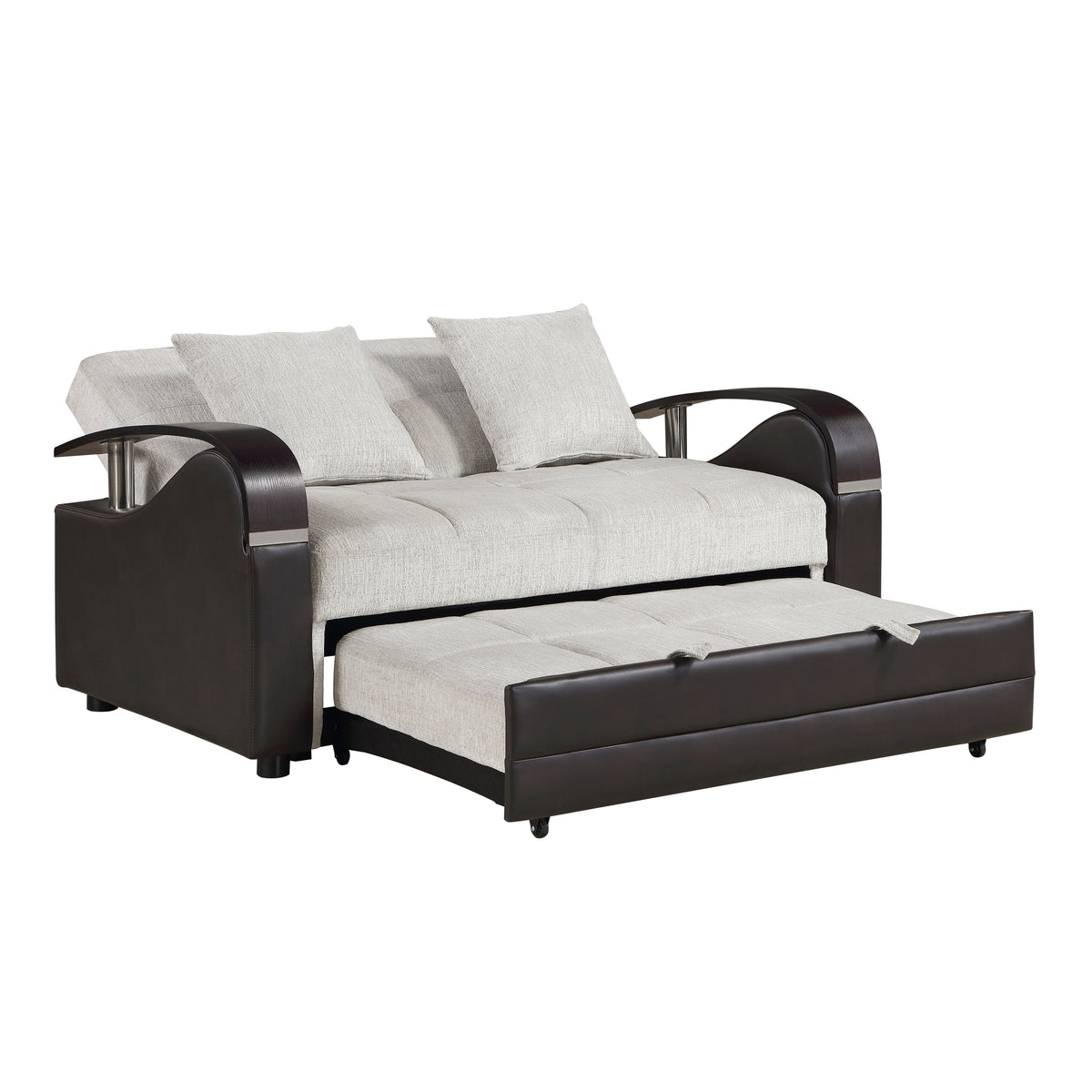 Hybrid Love Seat with Pull-out Bed and Click Motion Back
