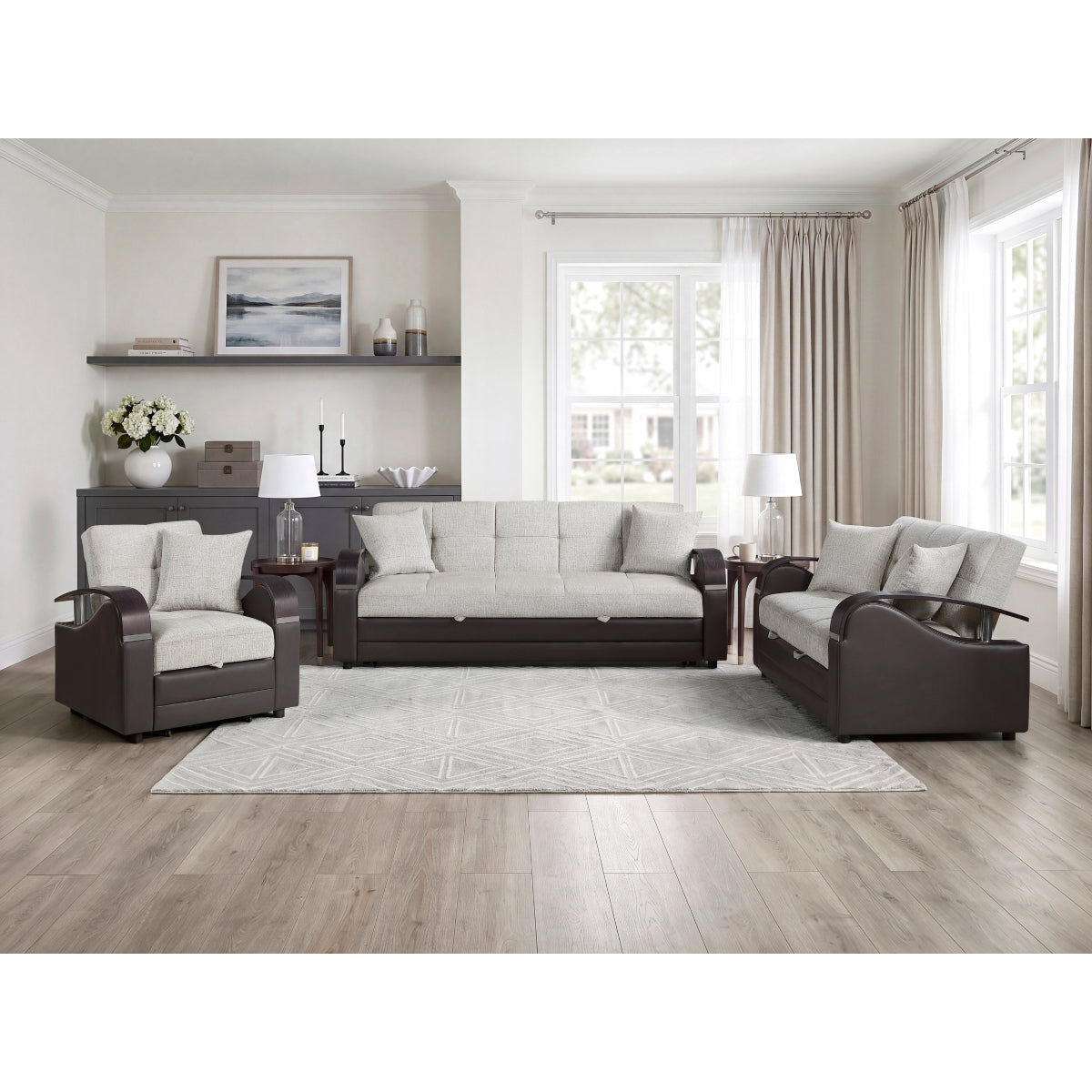 Hybrid Chair with Pull-out Bed and Click Motion Back