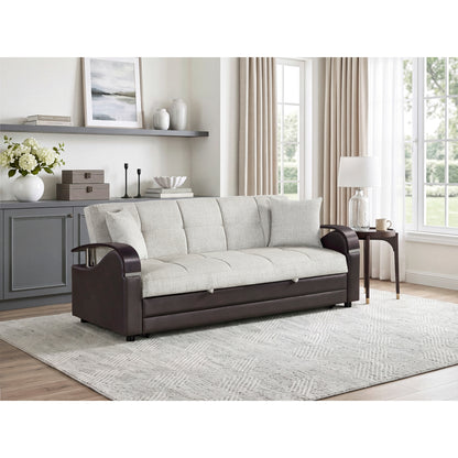 Hybrid Sofa with Pull-out Bed and Click Motion Back