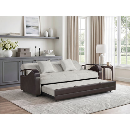 Hybrid Sofa with Pull-out Bed and Click Motion Back