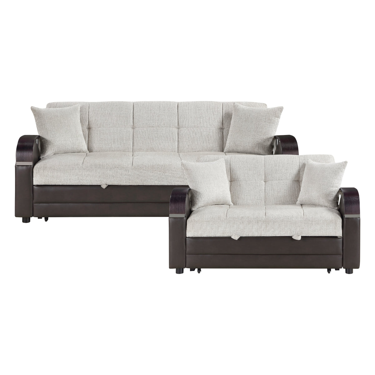 Hybrid 2-Piece Living Room Set (Sofa and Love Seat)