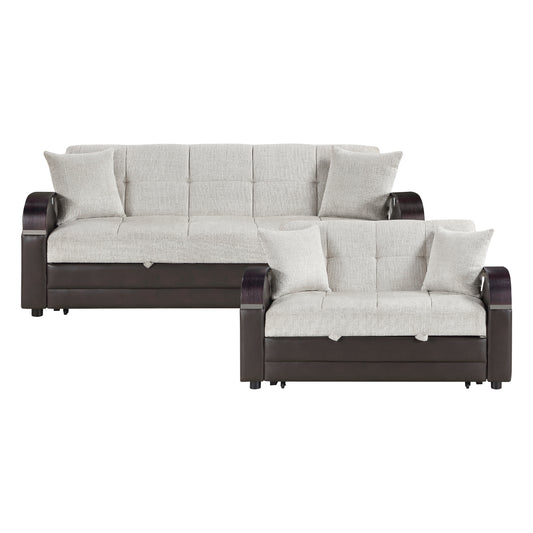 Hybrid 2-Piece Living Room Set (Sofa and Love Seat)