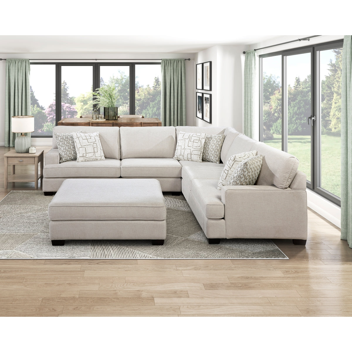Livia 4-Piece Sectional with Ottoman