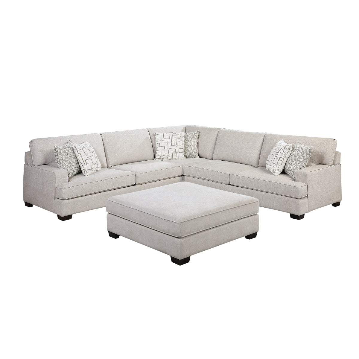 Livia 4-Piece Sectional with Ottoman