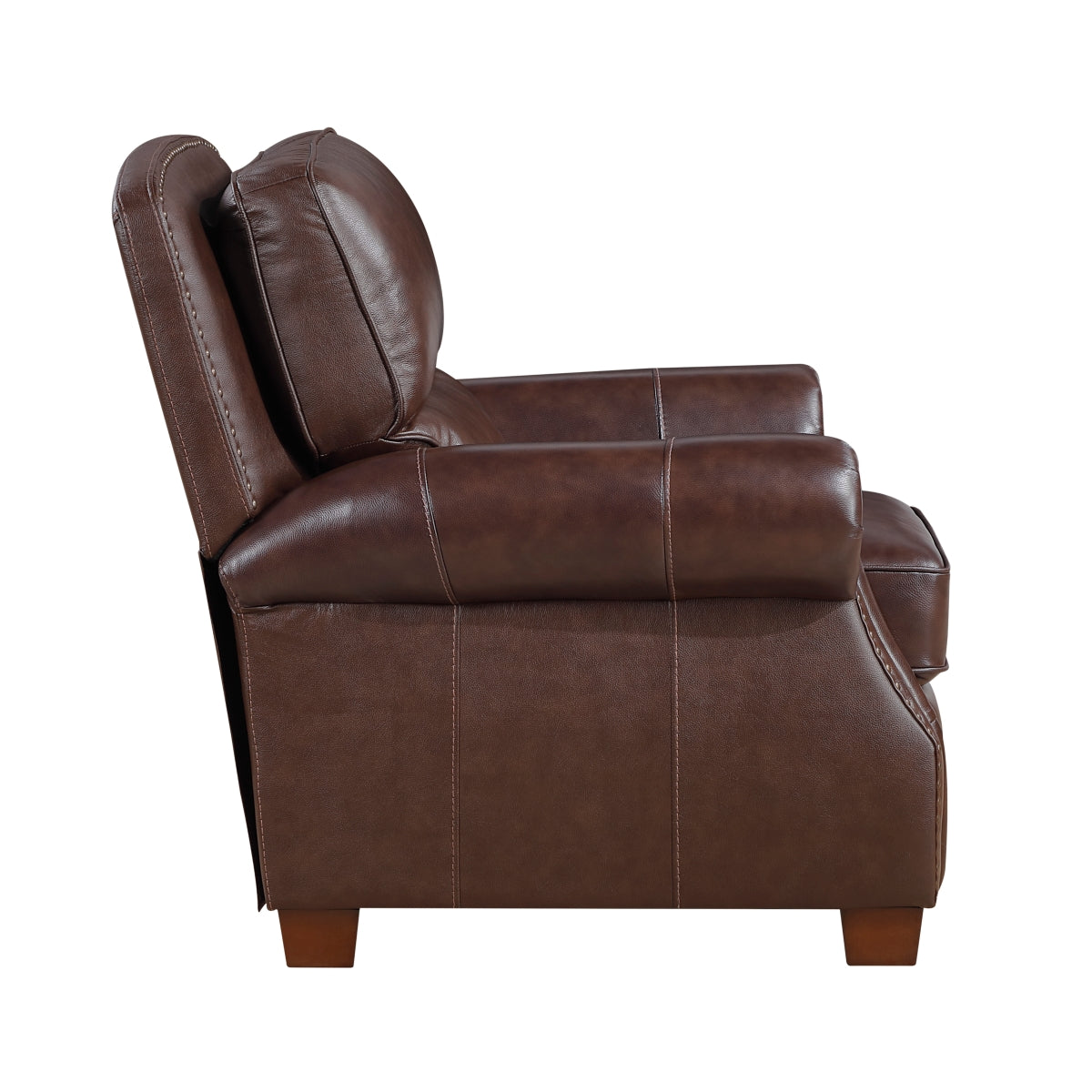 Remington Push Back Reclining Chair - Brown