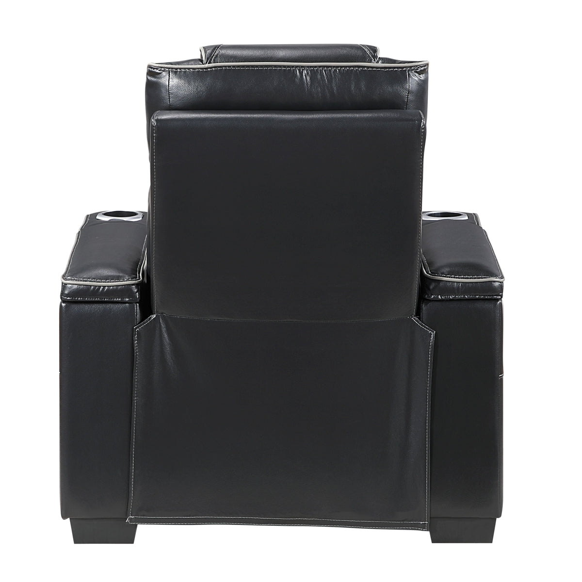 Apex Power Reclining Chair with Power Headrest, Storage Arms with Cup Holders, Air Massage and Heat, LED Lighting and Charging Ports