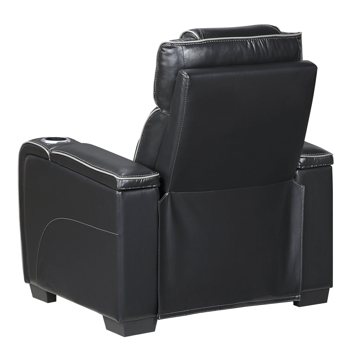 Apex Power Reclining Chair with Power Headrest, Storage Arms with Cup Holders, Air Massage and Heat, LED Lighting and Charging Ports
