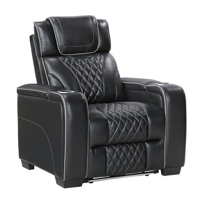Apex Power Reclining Chair with Power Headrest, Storage Arms with Cup Holders, Air Massage and Heat, LED Lighting and Charging Ports