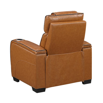 Apex Power Reclining Chair with Power Headrest, Storage Arms with Cup Holders, Air Massage and Heat, LED Lighting and Charging Ports