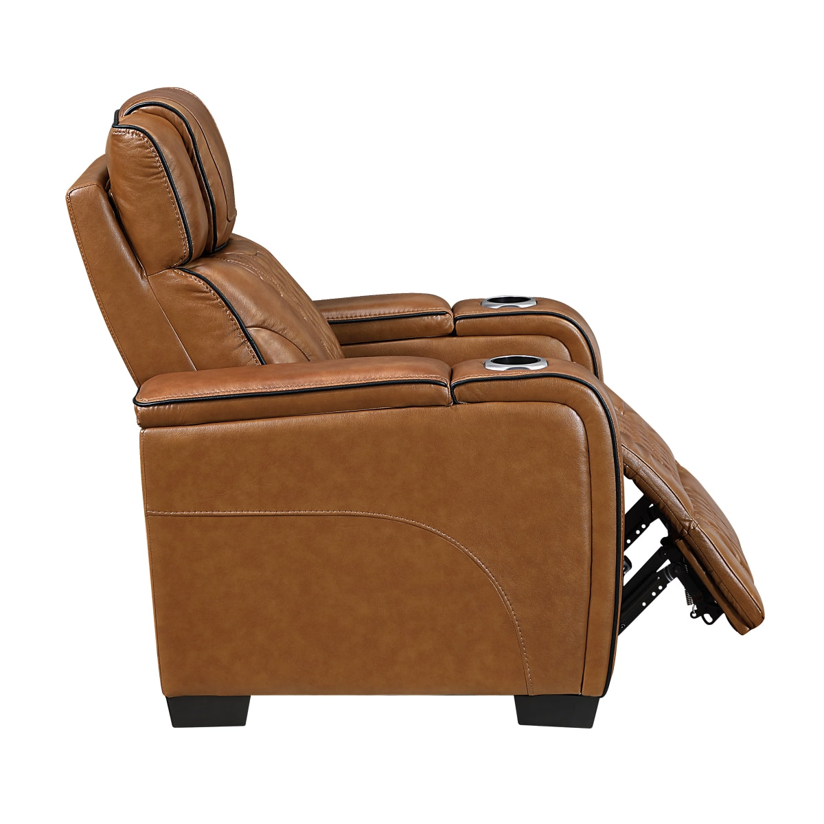 Apex Power Reclining Chair with Power Headrest, Storage Arms with Cup Holders, Air Massage and Heat, LED Lighting and Charging Ports