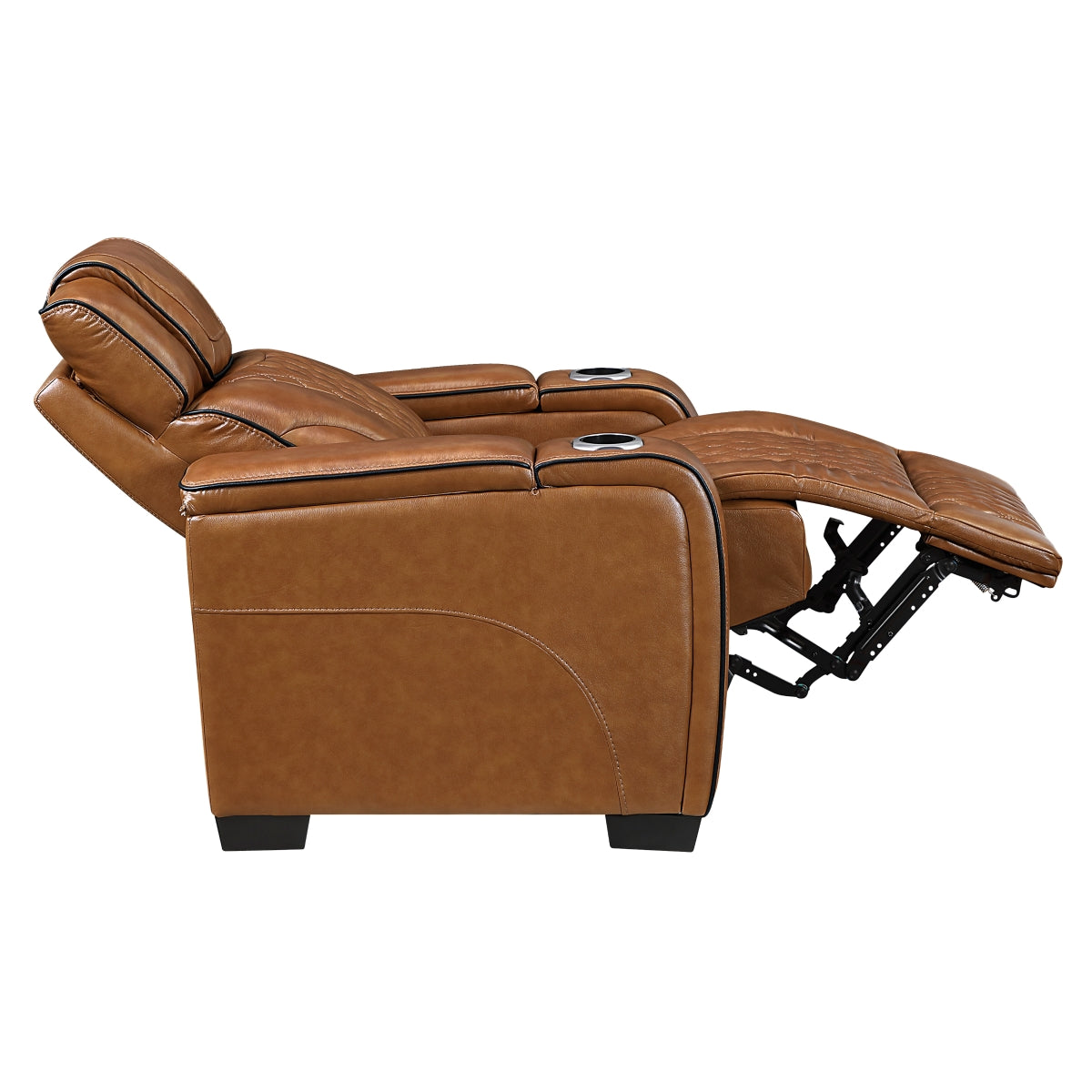 Apex Power Reclining Chair with Power Headrest, Storage Arms with Cup Holders, Air Massage and Heat, LED Lighting and Charging Ports