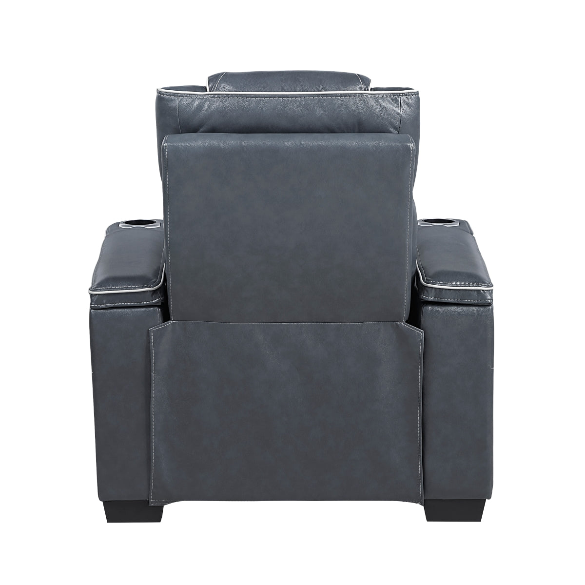 Apex Power Reclining Chair with Power Headrest, Storage Arms with Cup Holders, Air Massage and Heat, LED Lighting and Charging Ports