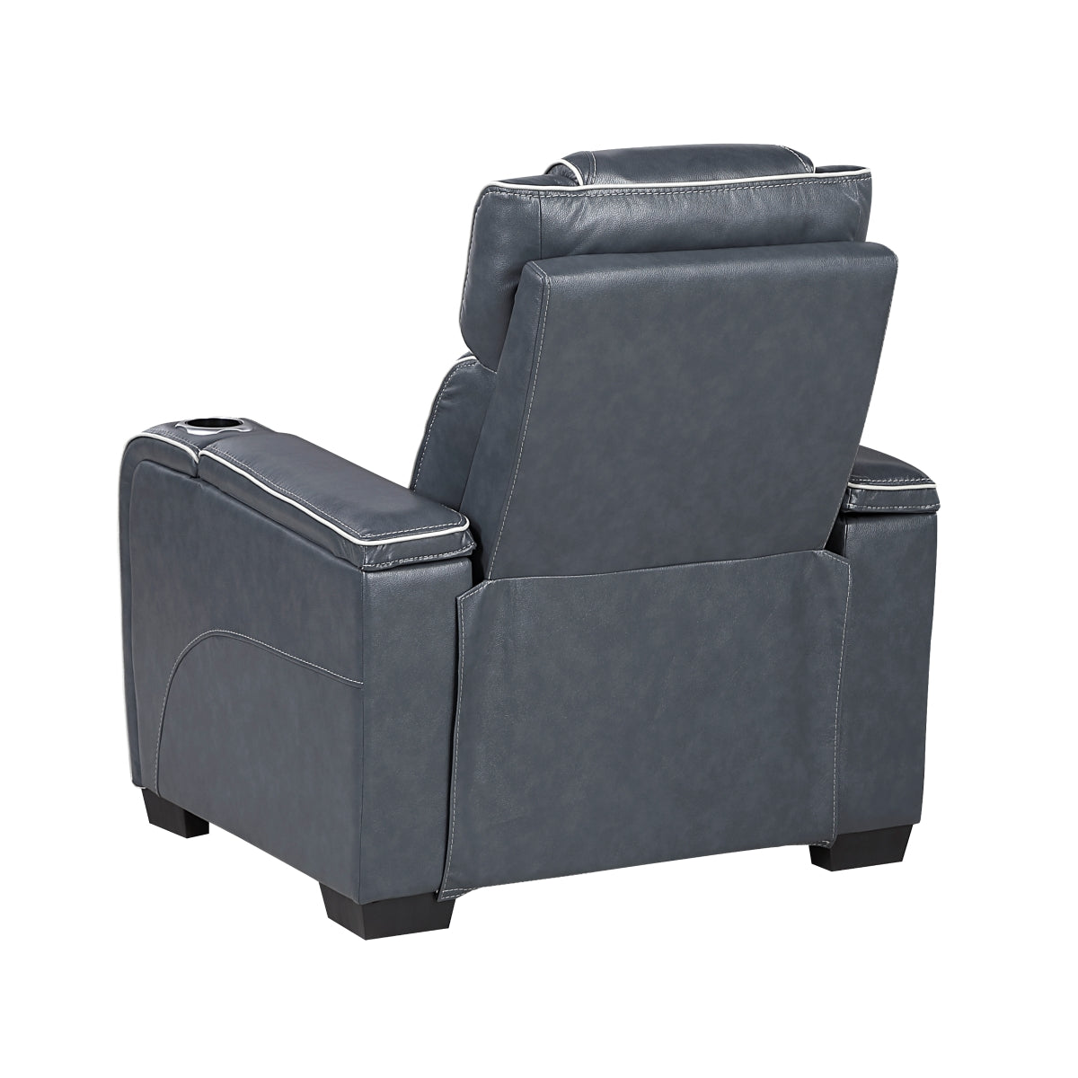 Apex Power Reclining Chair with Power Headrest, Storage Arms with Cup Holders, Air Massage and Heat, LED Lighting and Charging Ports