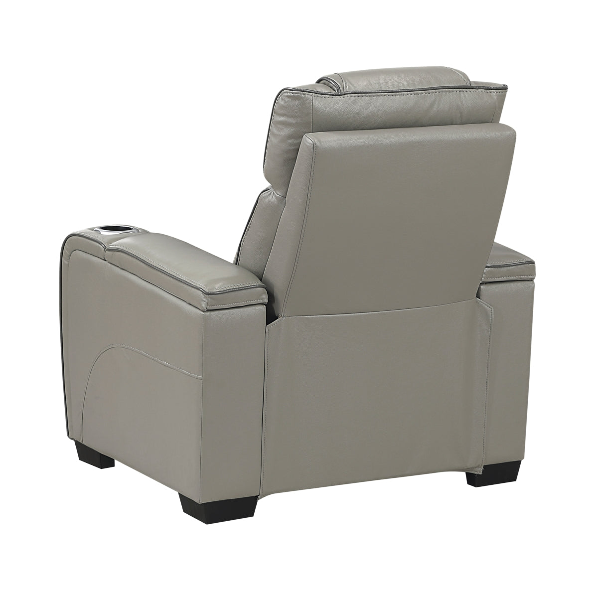 Apex Power Reclining Chair with Power Headrest, Storage Arms with Cup Holders, Air Massage and Heat, LED Lighting and Charging Ports