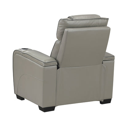 Apex Power Reclining Chair with Power Headrest, Storage Arms with Cup Holders, Air Massage and Heat, LED Lighting and Charging Ports