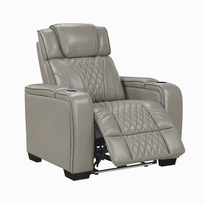 Apex Power Reclining Chair with Power Headrest, Storage Arms with Cup Holders, Air Massage and Heat, LED Lighting and Charging Ports