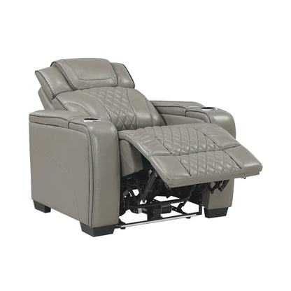 Apex Power Reclining Chair with Power Headrest, Storage Arms with Cup Holders, Air Massage and Heat, LED Lighting and Charging Ports
