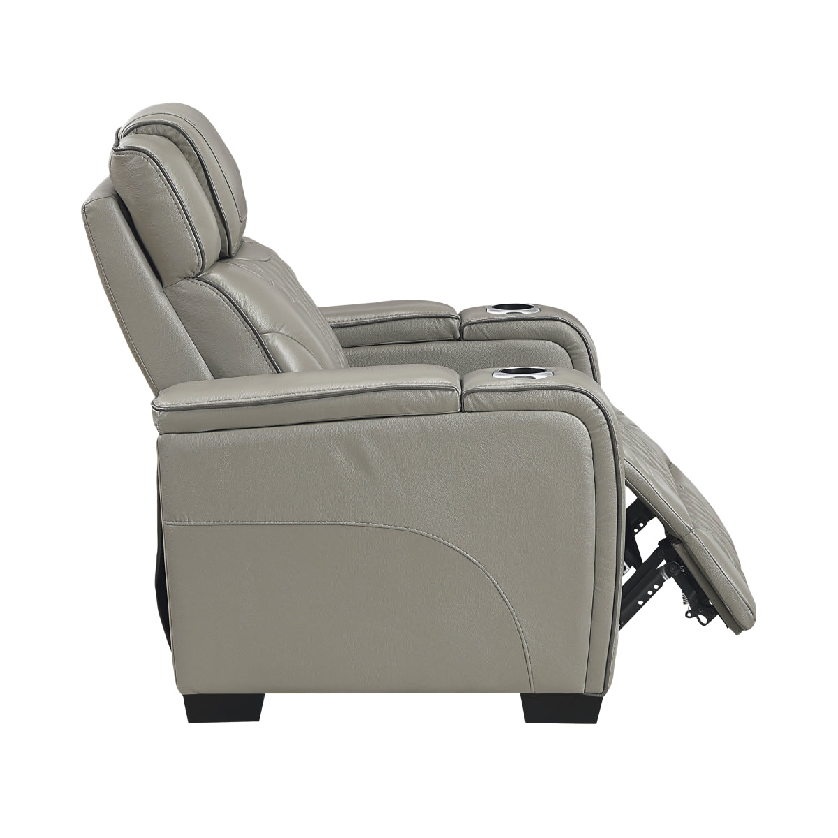 Apex Power Reclining Chair with Power Headrest, Storage Arms with Cup Holders, Air Massage and Heat, LED Lighting and Charging Ports