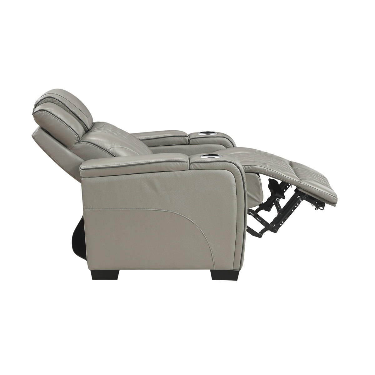 Apex Power Reclining Chair with Power Headrest, Storage Arms with Cup Holders, Air Massage and Heat, LED Lighting and Charging Ports