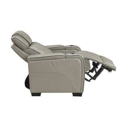 Apex Power Reclining Chair with Power Headrest, Storage Arms with Cup Holders, Air Massage and Heat, LED Lighting and Charging Ports