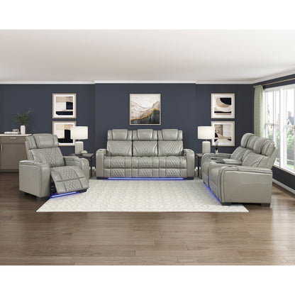Apex Power Reclining Chair with Power Headrest, Storage Arms with Cup Holders, Air Massage and Heat, LED Lighting and Charging Ports