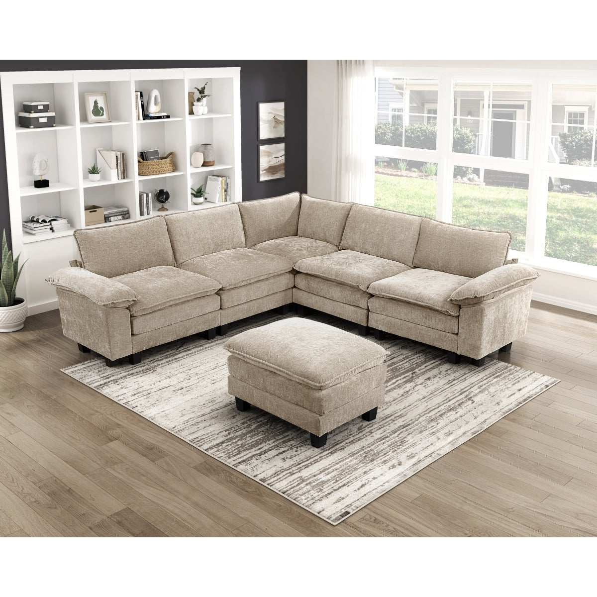 Dublin Ottoman - Taupe