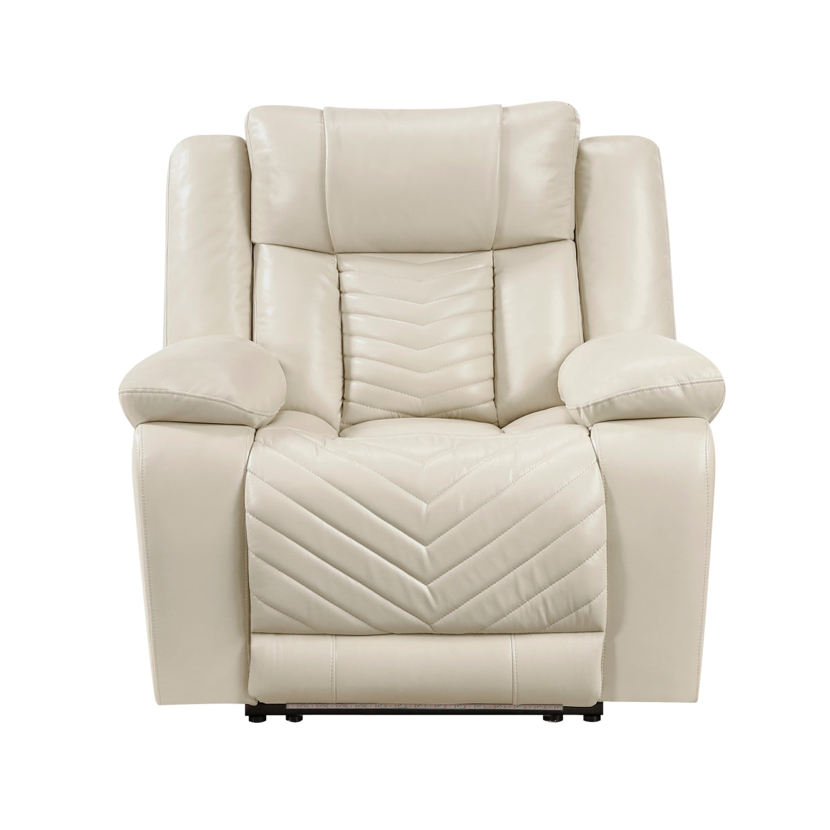 Huron Power Reclining Chair with LED and Charging Ports - Beige