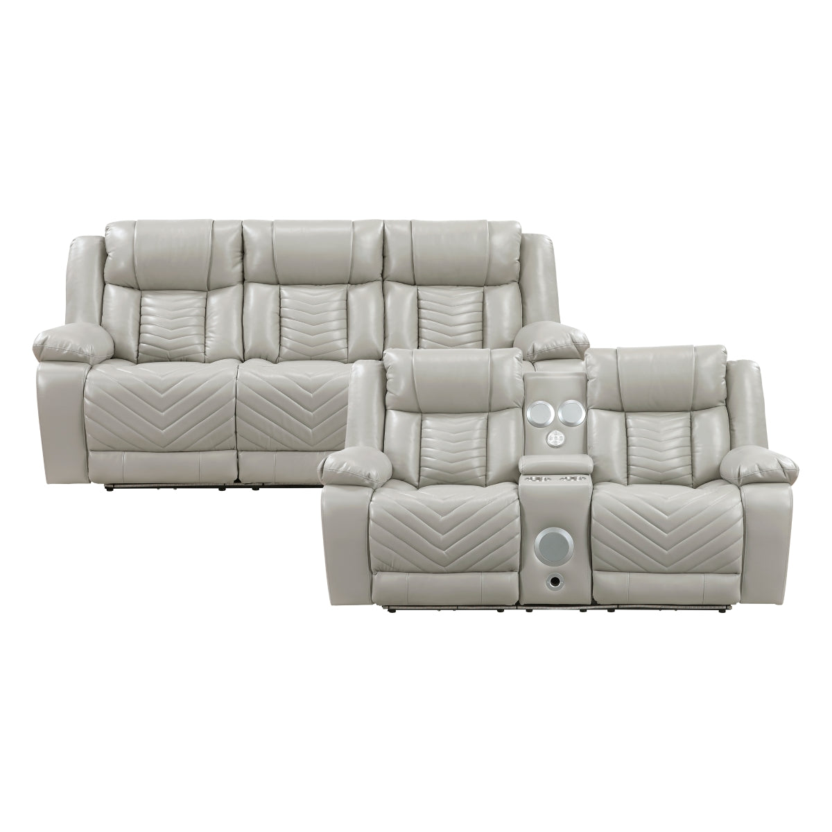 Huron 2-Piece Living Room Set (Sofa and Love Seat)