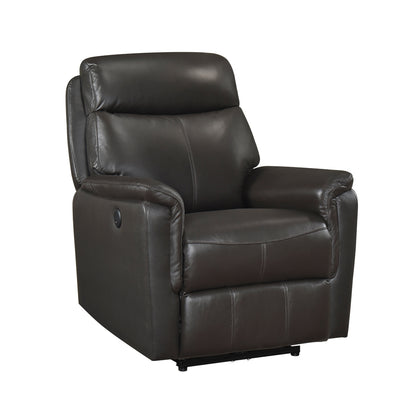 Leif Power Reclining Chair - Dark brown