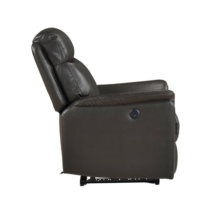 Leif Power Reclining Chair - Dark brown