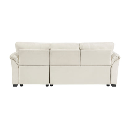 Elara 2-Piece Reversible Sectional with Pull-out Bed, Reversible Chaise and Hidden Storage