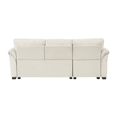 Elara 2-Piece Reversible Sectional with Pull-out Bed, Reversible Chaise and Hidden Storage