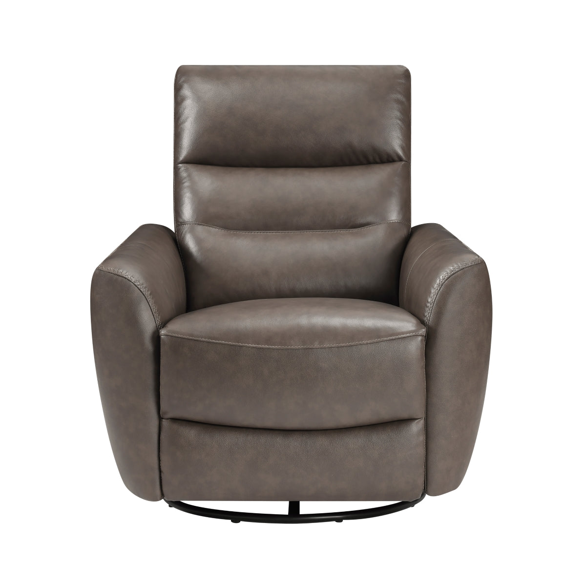 Cassian Swivel Glider Reclining Chair - Dark brown