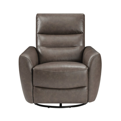 Cassian Swivel Glider Reclining Chair - Dark brown