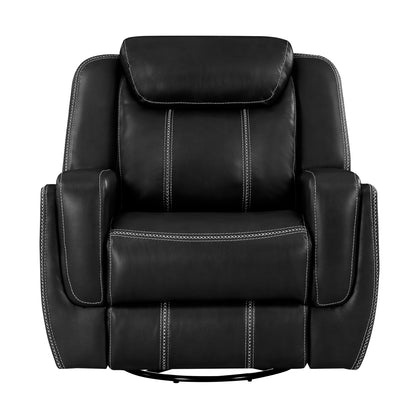 Littleton Swivel Glider Reclining Chair - Black