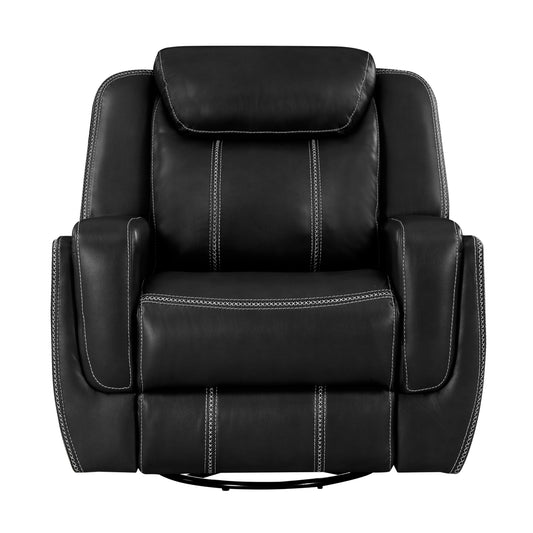 Littleton Swivel Glider Reclining Chair - Black