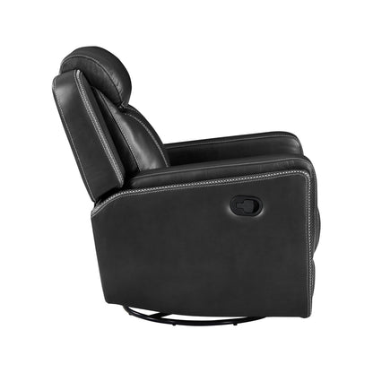 Littleton Swivel Glider Reclining Chair - Black