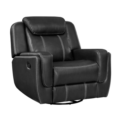 Littleton Swivel Glider Reclining Chair - Black