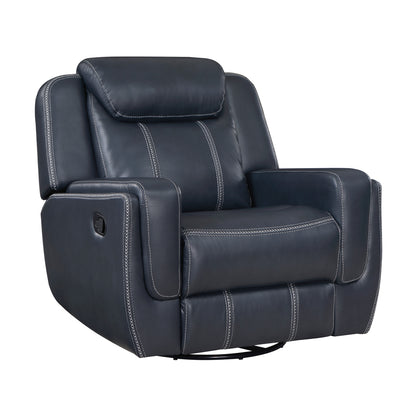 Littleton Swivel Glider Reclining Chair - Blue
