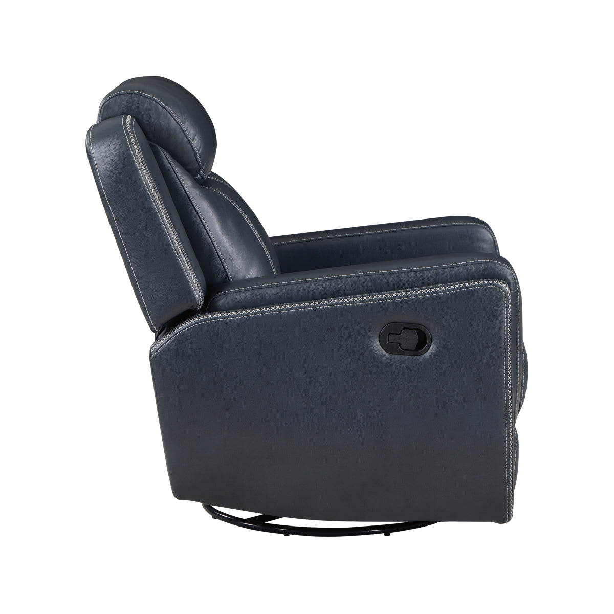 Littleton Swivel Glider Reclining Chair - Blue