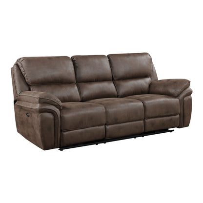 Proctor Power Double Reclining Sofa - Brown