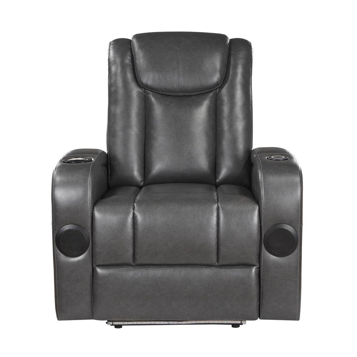 Turbo Power Reclining Chair with Wireless Charger, Cooling Cup-Holder, Storage Arms, Wireless Speakers, LED Light and USB port