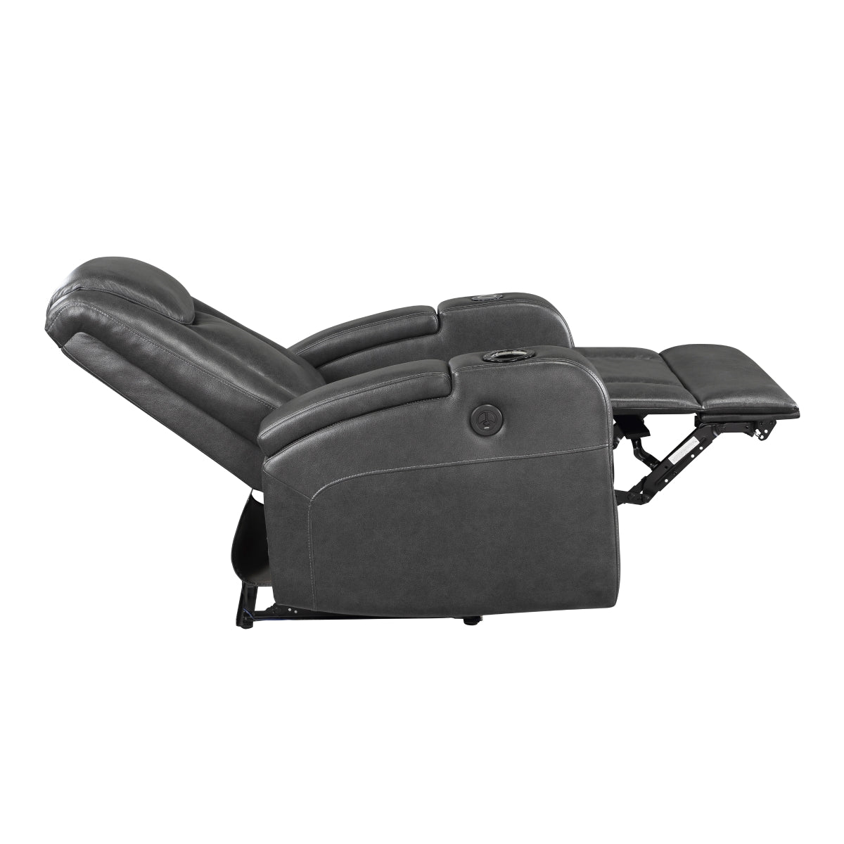 Turbo Power Reclining Chair with Wireless Charger, Cooling Cup-Holder, Storage Arms, Wireless Speakers, LED Light and USB port