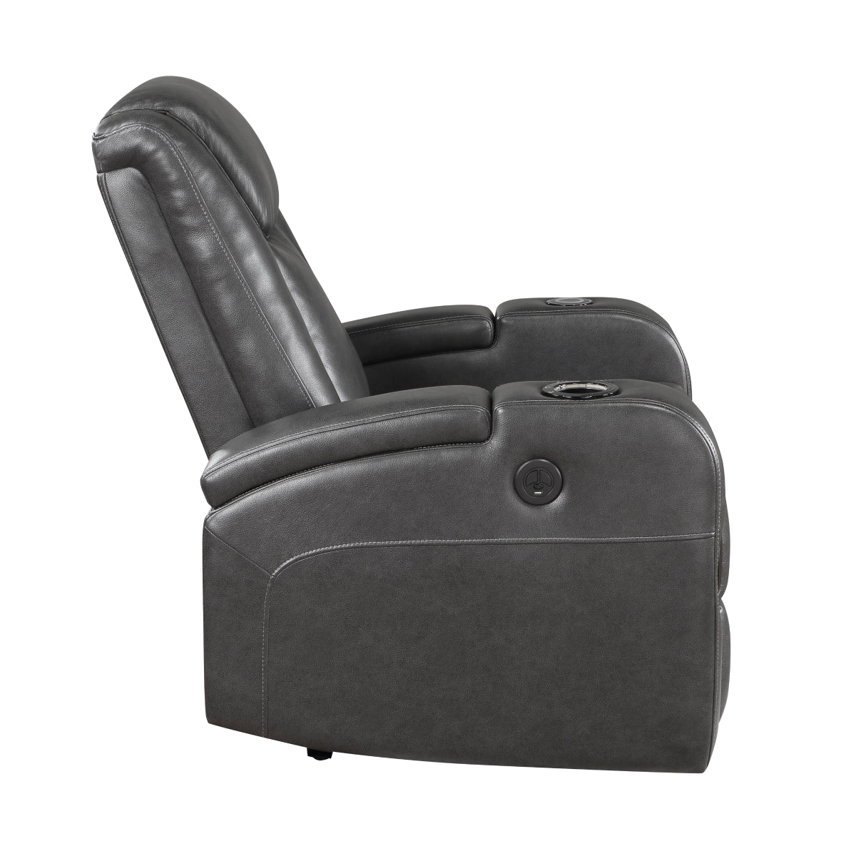 Turbo Power Reclining Chair with Wireless Charger, Cooling Cup-Holder, Storage Arms, Wireless Speakers, LED Light and USB port