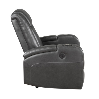 Turbo Power Reclining Chair with Wireless Charger, Cooling Cup-Holder, Storage Arms, Wireless Speakers, LED Light and USB port