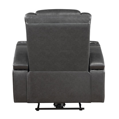 Turbo Power Reclining Chair with Wireless Charger, Cooling Cup-Holder, Storage Arms, Wireless Speakers, LED Light and USB port