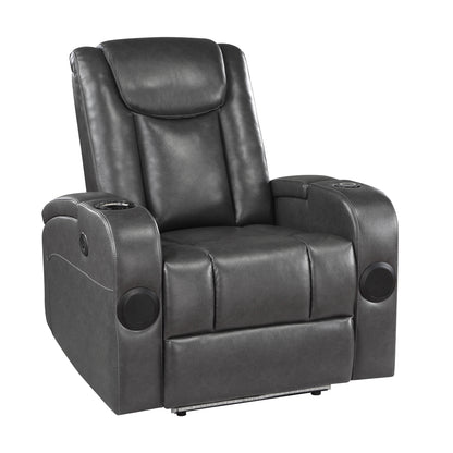 Turbo Power Reclining Chair with Wireless Charger, Cooling Cup-Holder, Storage Arms, Wireless Speakers, LED Light and USB port